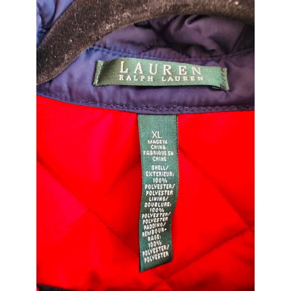 Lauren Ralph Lauren Vintage Women's Blue Solid Quilted Jacket Size XL - Picture 8 of 8
